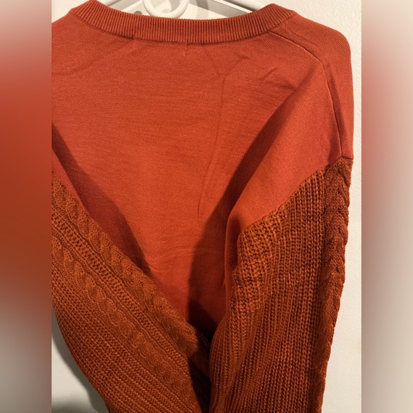 ZESICA Orange Knit Sweater - Picture 3 of 3